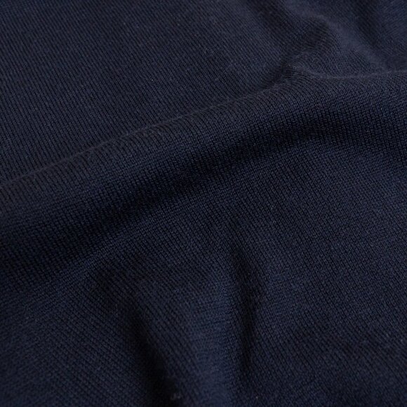 Brooks Brothers Merino Wool Full Zip Sweater Navy Blue Preppy Italian - Picture 8 of 12